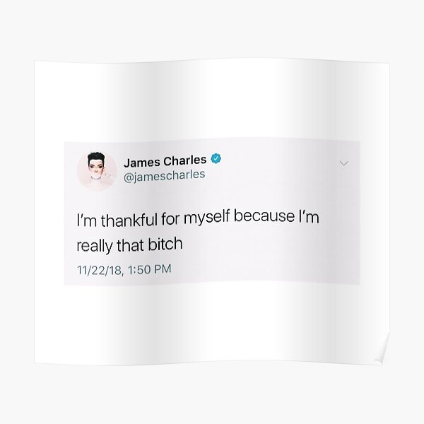 James Charles Tweet Poster RB0202 product Offical james charles Merch