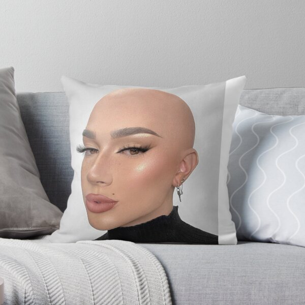 James Charles Bald Throw Pillow RB0202 product Offical james charles Merch