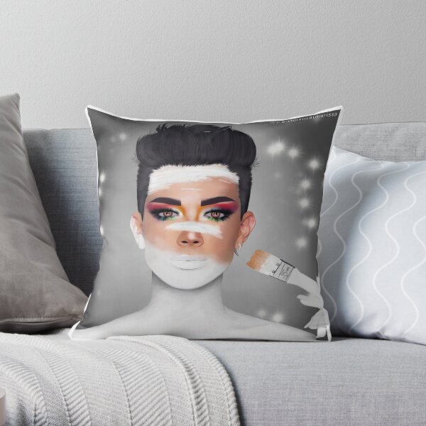 James Charles Hand drawn artwork Throw Pillow RB0202 product Offical james charles Merch