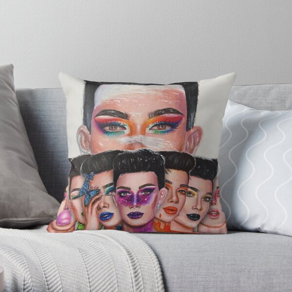 James Charles: Unleash Your Inner Artist Series Throw Pillow RB0202 product Offical james charles Merch