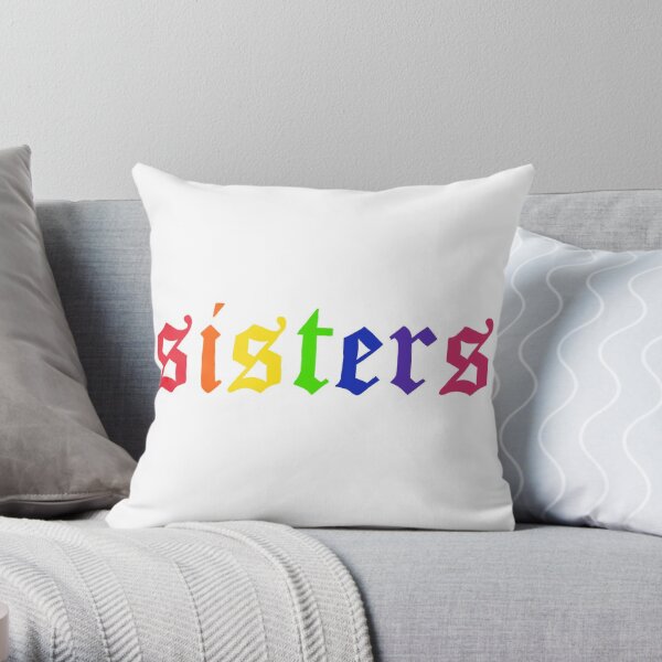 James Charles - Rainbow Sisters (White) Throw Pillow RB0202 product Offical james charles Merch