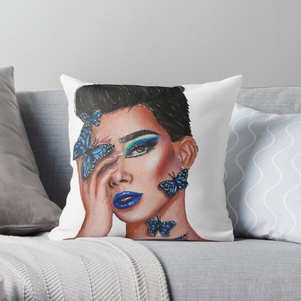 James Charles: Butterfly Throw Pillow RB0202 product Offical james charles Merch